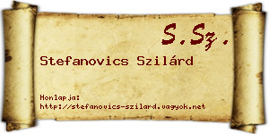 Stefanovics Szilárd névjegykártya