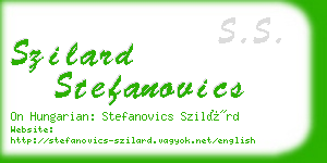 szilard stefanovics business card